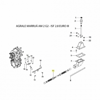 Cabo Seleção de Marcha Agrale Marruá AM2 G2 ISF 2.8 EURO III