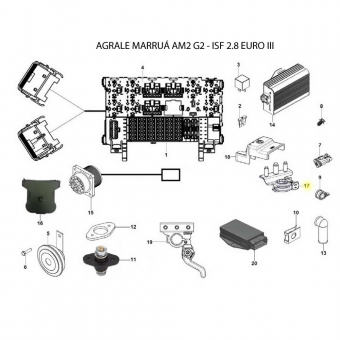 Terminal Positivo Bateria 3 Vias Agrale Marruá AM2 G2