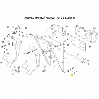 Junta Suporte Pedaleira Agrale Marruá AM2 6033.013.239.00.4