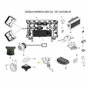 Terminal Negativo Bateria 3 Vias Agrale Marruá AM2 G2