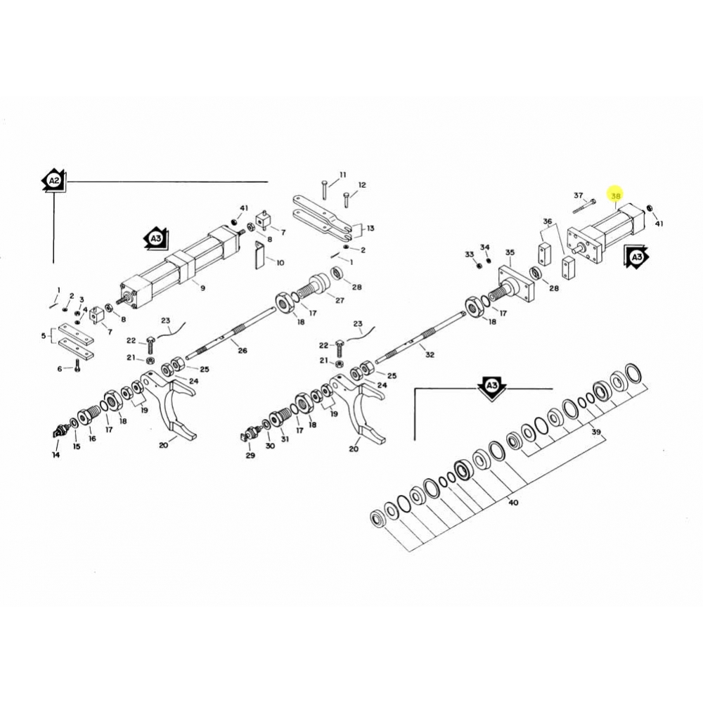 Cilindro Engesa 2460 400 034 do Engate Interno Cx Transferência